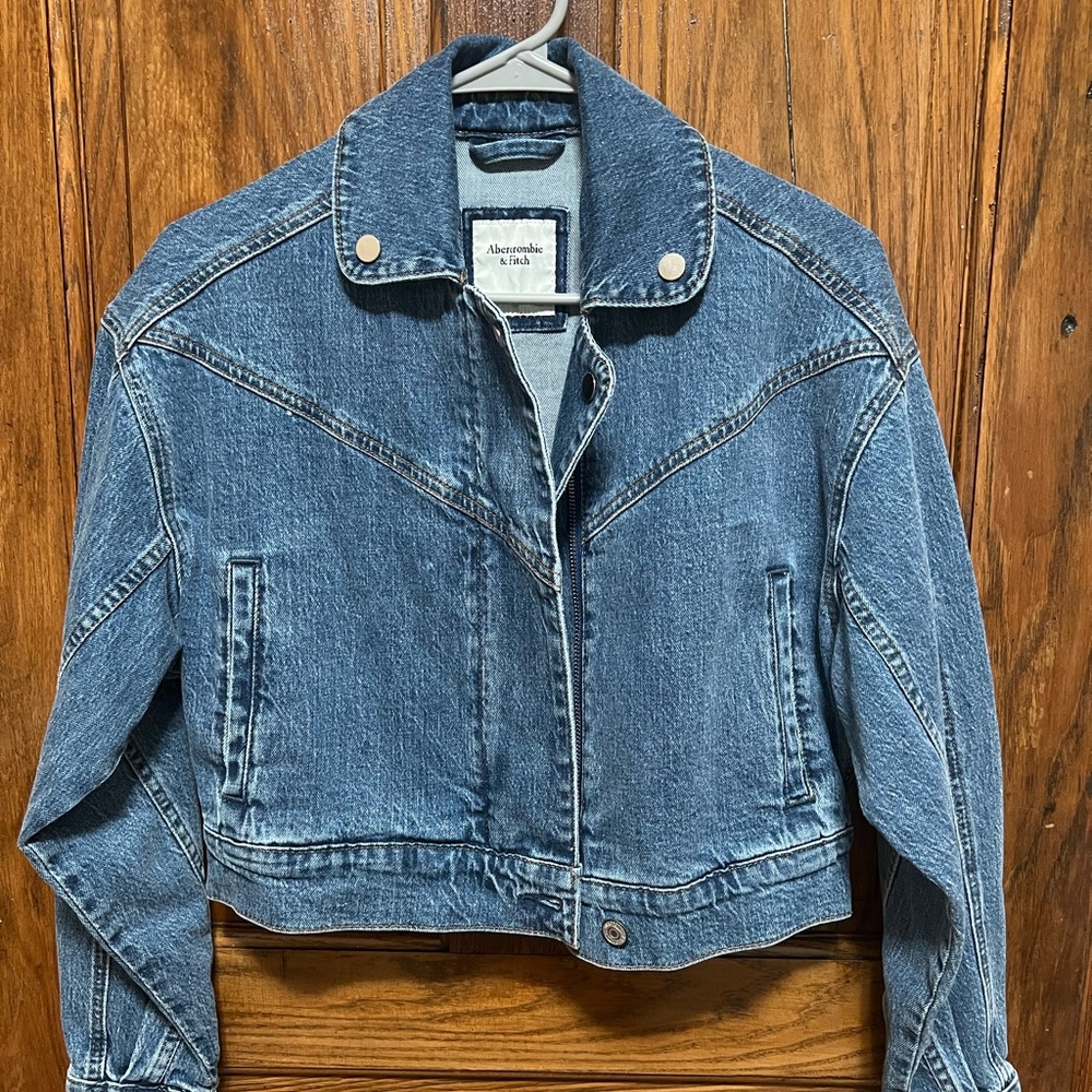 Abercrombie Bomber Style Jean Jacket